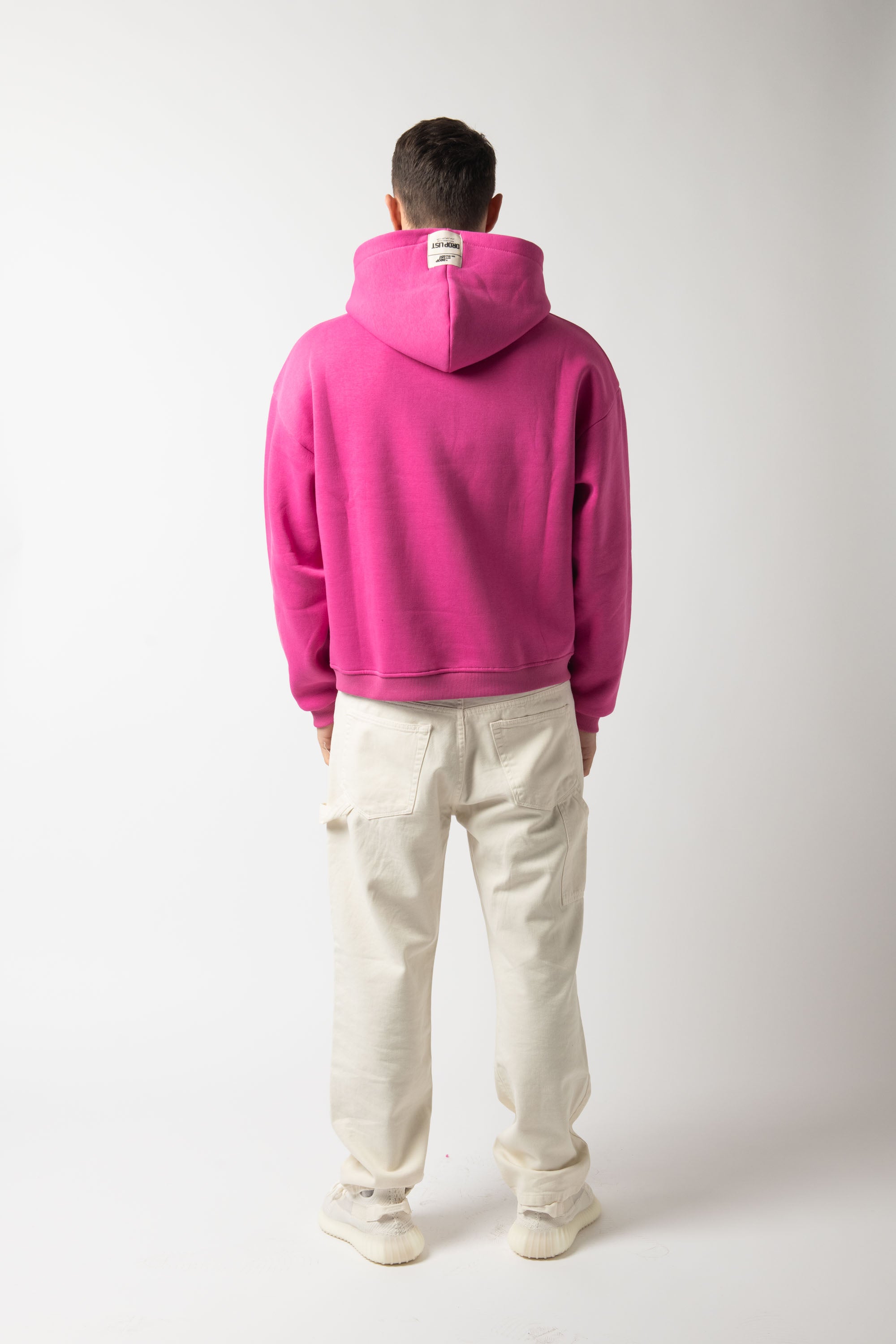 Hoodie Zip Match fuxia