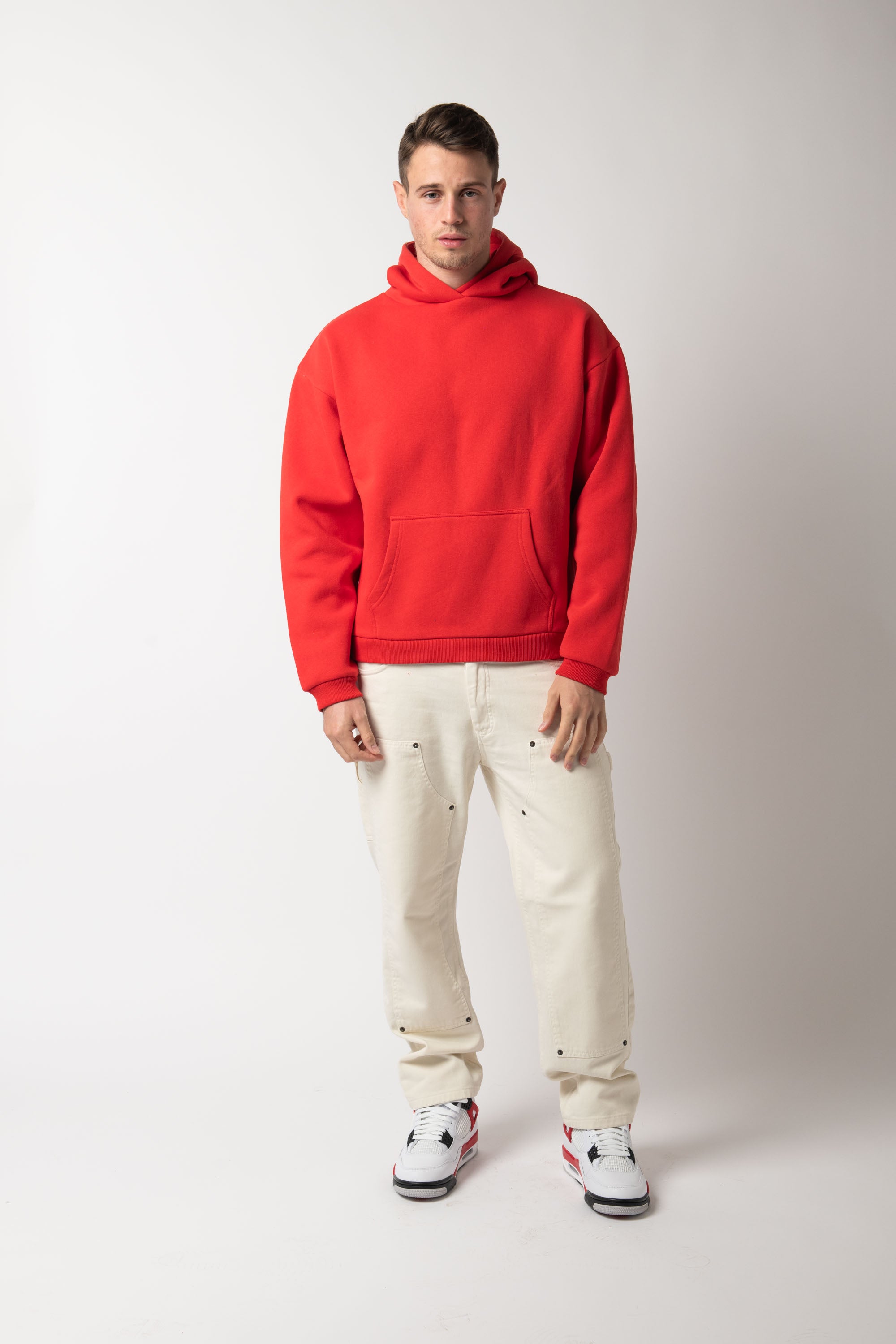 Hoodie Zip Match Red