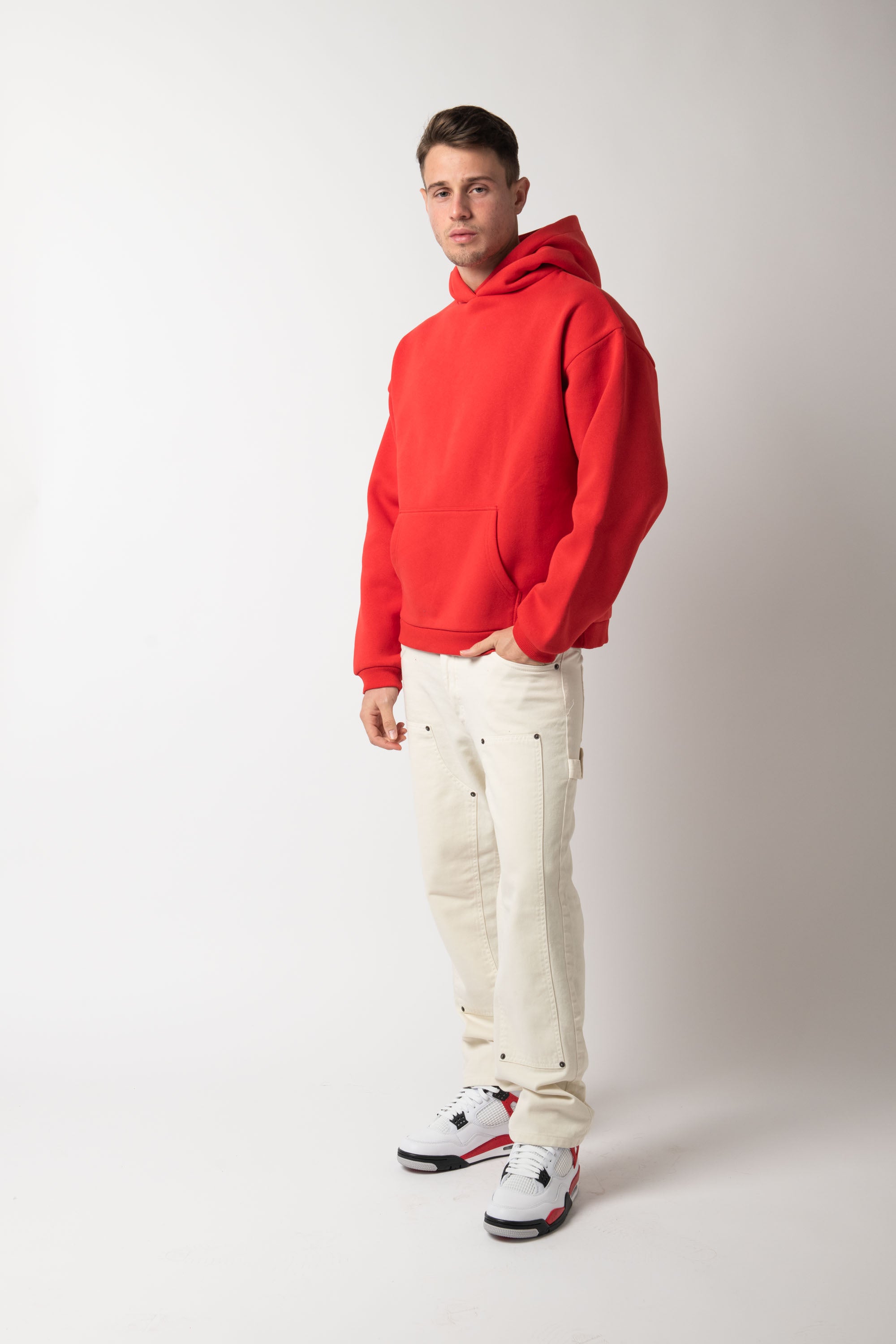 Hoodie Zip Match Red