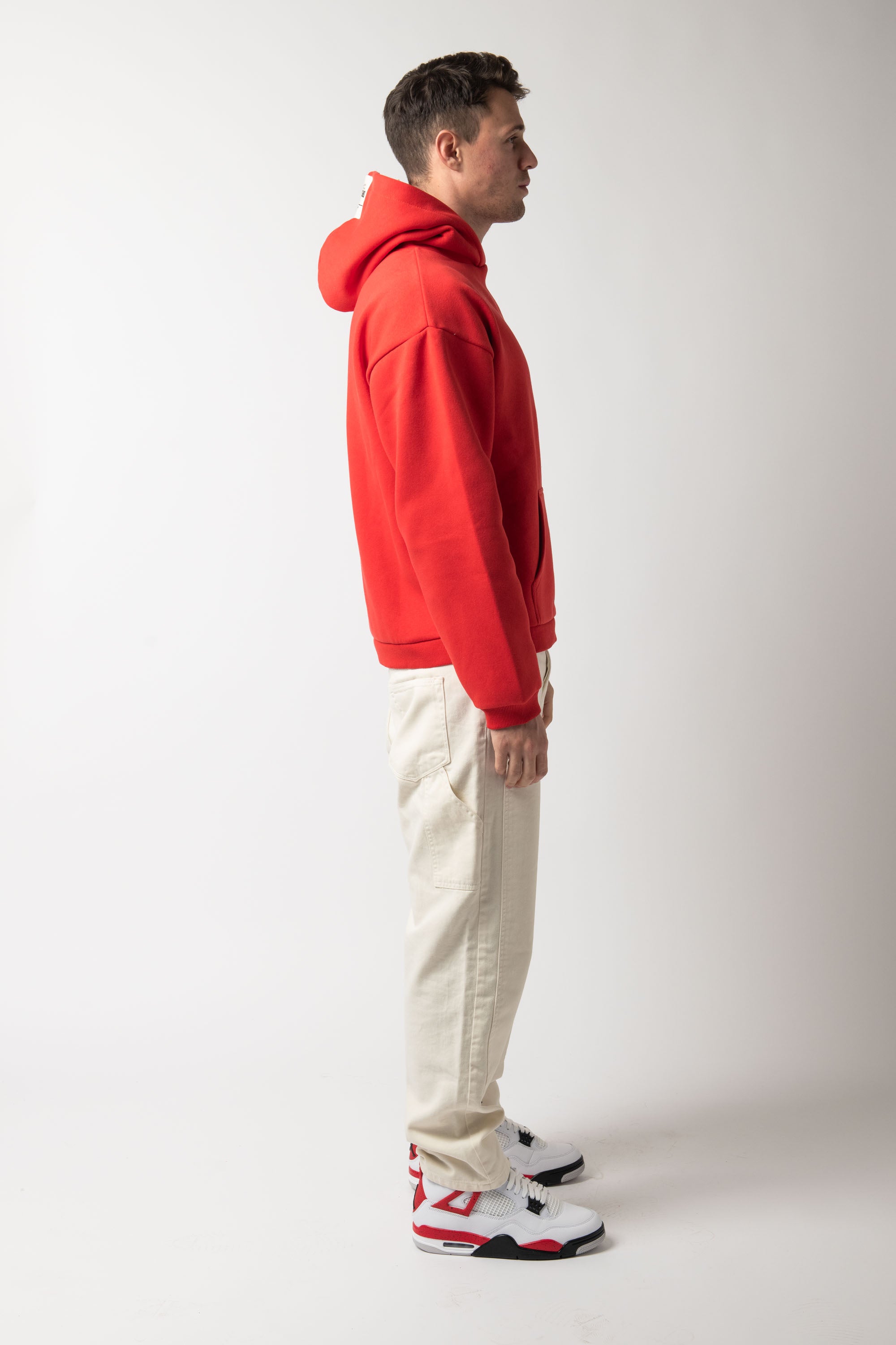 Hoodie Zip Match Red