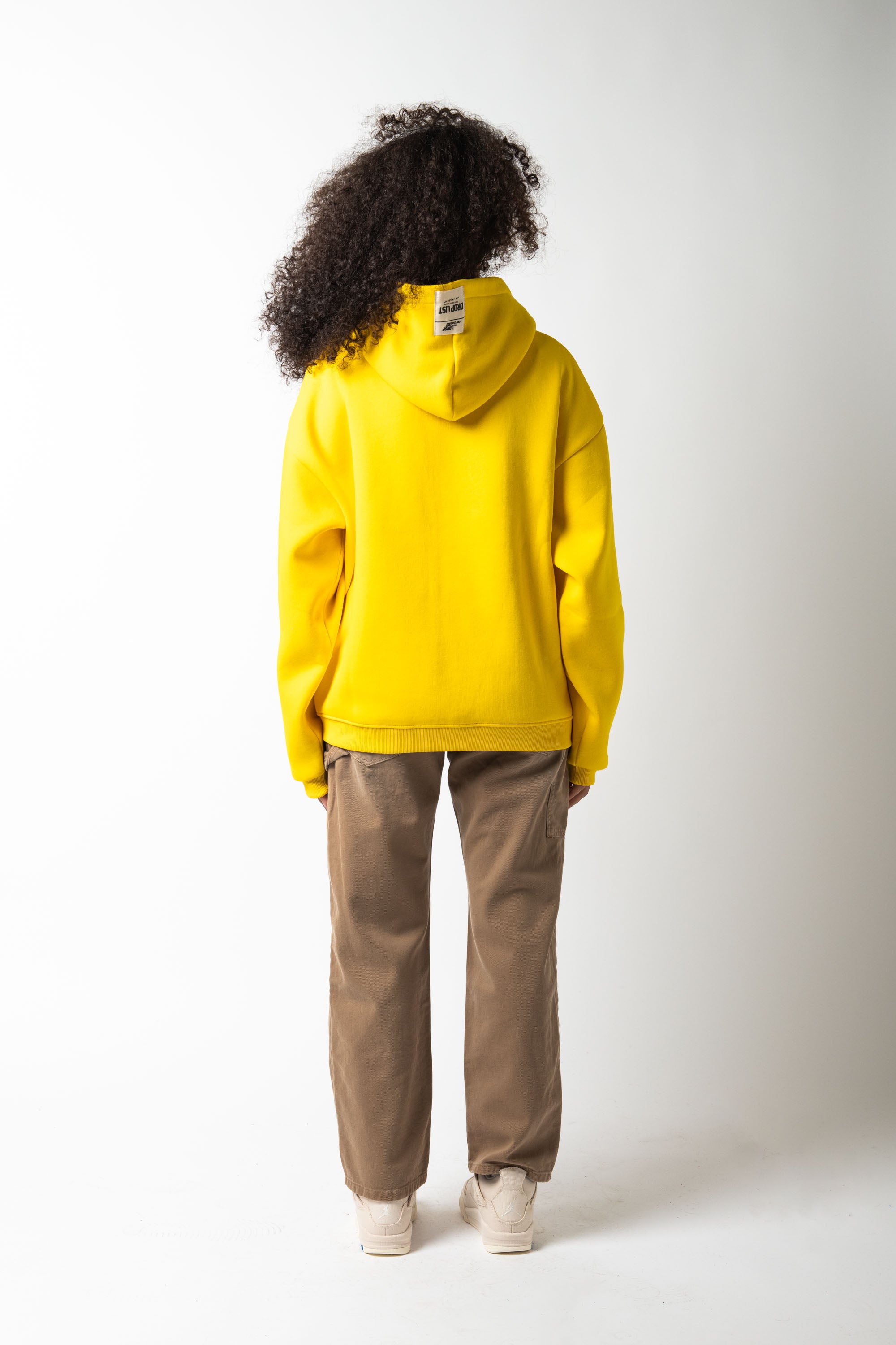 Hoodie Zip Match Yellow