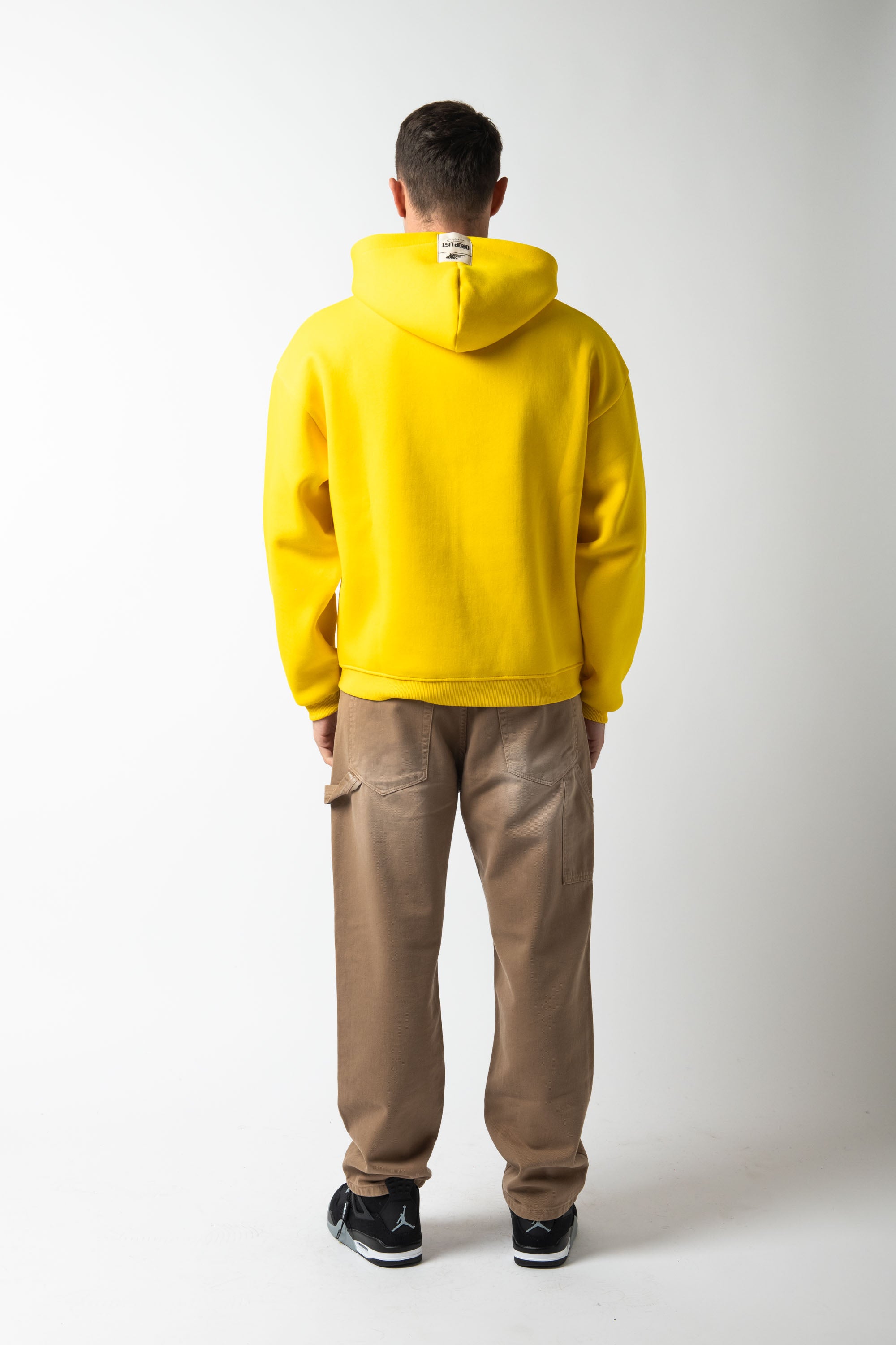 Hoodie Zip Match Yellow